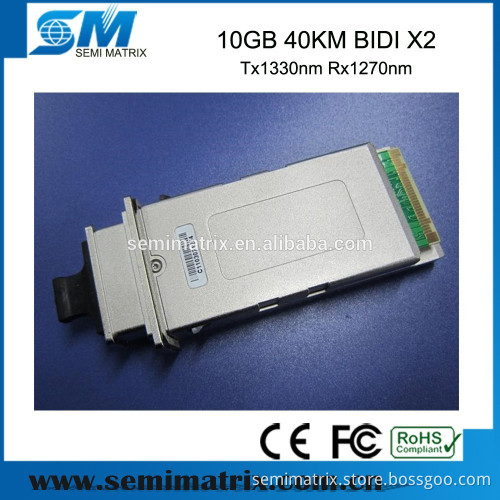 10G 40KM Tx1330nm Rx 1270nm BIDI X2 Optical Transceiver module